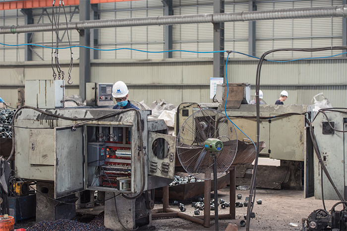 公主岭网架配件-锥头加工车间